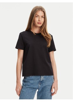 Calvin Klein T-Shirt LV044C905G Czarny Regular Fit ze sklepu MODIVO w kategorii Bluzki damskie - zdjęcie 184045523