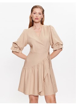 YAS Sukienka codzienna 26029985 Brązowy Regular Fit ze sklepu MODIVO w kategorii Sukienki - zdjęcie 184045532