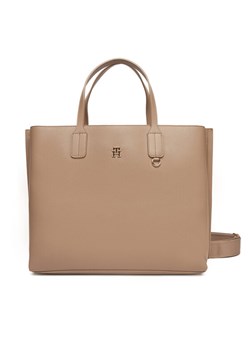 Tommy Hilfiger Torebka Th Distinct Satchel AW0AW17463 Beżowy ze sklepu MODIVO w kategorii Torebki damskie - zdjęcie 184045573