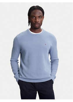 Tommy Hilfiger Sweter Essential MW0MW36347 Błękitny Regular Fit ze sklepu MODIVO w kategorii Swetry męskie - zdjęcie 184045590