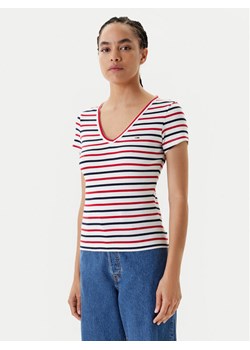 Tommy Jeans T-Shirt Essential DW0DW17385 Biały Slim Fit ze sklepu MODIVO w kategorii Bluzki damskie - zdjęcie 184045643