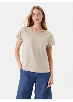 United Colors Of Benetton T-Shirt 3BVXD109F Beżowy Regular Fit ze sklepu MODIVO w kategorii Bluzki damskie - zdjęcie 184045681