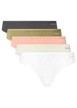 Calvin Klein Underwear Komplet 5 par stringów 000QD5250E Kolorowy ze sklepu MODIVO w kategorii Majtki damskie - zdjęcie 184045841