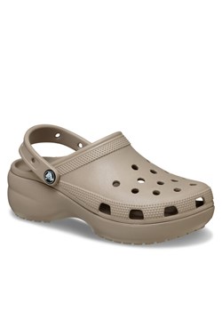 Crocs Klapki Classic Platform Clog 206750 Beżowy ze sklepu MODIVO w kategorii Klapki damskie - zdjęcie 184045870