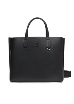 Torebka Tommy Hilfiger Th Distinct Satchel AW0AW17463 Czarny ze sklepu eobuwie.pl w kategorii Torby Shopper bag - zdjęcie 184048651