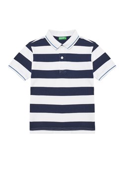 United Colors Of Benetton Polo 39QAC301T Granatowy Regular Fit ze sklepu MODIVO w kategorii T-shirty chłopięce - zdjęcie 184048871