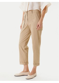 United Colors Of Benetton Spodnie materiałowe 4MVNDF08E Beżowy Regular Fit ze sklepu MODIVO w kategorii Spodnie damskie - zdjęcie 184048911