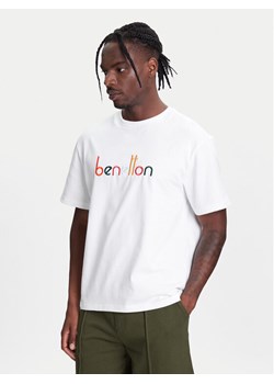 United Colors Of Benetton T-Shirt 3MI6U109O Biały Oversize ze sklepu MODIVO w kategorii T-shirty męskie - zdjęcie 184048941