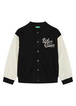 United Colors Of Benetton Kurtka bomber 32N4C504V Czarny Regular Fit ze sklepu MODIVO w kategorii Kurtki chłopięce - zdjęcie 184048942
