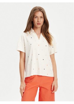 United Colors Of Benetton Polo 36QJD300X Beżowy Regular Fit ze sklepu MODIVO w kategorii Bluzki damskie - zdjęcie 184048943