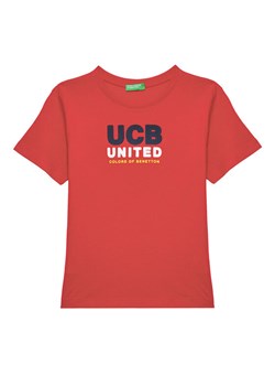 United Colors Of Benetton T-Shirt 3I1XG10JO Czerwony Regular Fit ze sklepu MODIVO w kategorii T-shirty chłopięce - zdjęcie 184048950