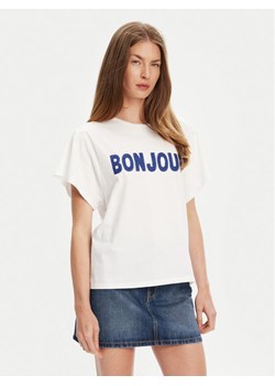 United Colors Of Benetton T-Shirt 3LNSD109Z Biały Relaxed Fit ze sklepu MODIVO w kategorii Bluzki damskie - zdjęcie 184048991