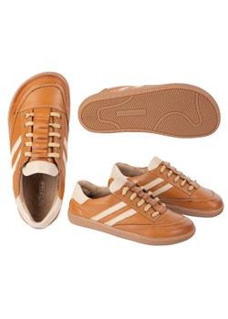 Sneakersy barefoot damskie Kaia Olivier – anatomiczne buty skórzane jasny brąz brązowe ze sklepu ButyModne.pl w kategorii Mokasyny męskie - zdjęcie 184049532