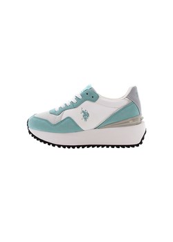 U.S. Polo Assn. Sneakersy w kolorze biało-turkusowym ze sklepu Limango Polska w kategorii Buty sportowe damskie - zdjęcie 184052344