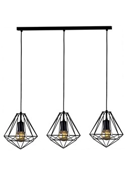 Lampa wisząca potrójna czarna Kaskade ze sklepu Edinos.pl w kategorii Lampy wiszące - zdjęcie 184052803