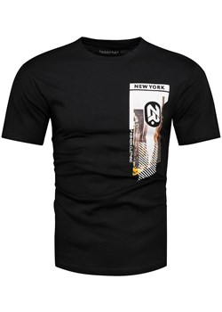 Bawełniana koszulka męska czarna z nadrukiem Recea ze sklepu Recea.pl w kategorii T-shirty męskie - zdjęcie 184053190