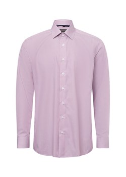 Finshley & Harding Męska koszula biznesowa - Easy Care Mężczyźni Modern Fit Bawełna brudny róż w paski ze sklepu vangraaf w kategorii Koszule męskie - zdjęcie 184053454