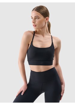 Damski biustonosz treningowy 4F 4FWSS25USBAF181 - czarny ze sklepu Sportstylestory.com w kategorii Biustonosze - zdjęcie 184054774