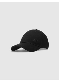 Czapka z daszkiem uniseks 4F 4FWSS25ACABU367 - czarna ze sklepu Sportstylestory.com w kategorii Czapki z daszkiem damskie - zdjęcie 184054784