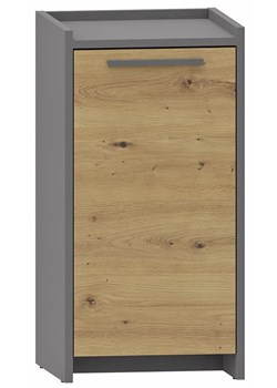 Wąska komoda nowoczesna dąb artisan + antracyt T0-S57 ze sklepu Edinos.pl w kategorii Komody - zdjęcie 184055790
