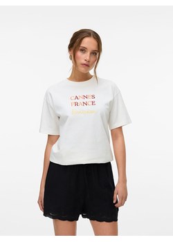 Vero Moda Koszulka w kolorze białym ze sklepu Limango Polska w kategorii Bluzki damskie - zdjęcie 184056760