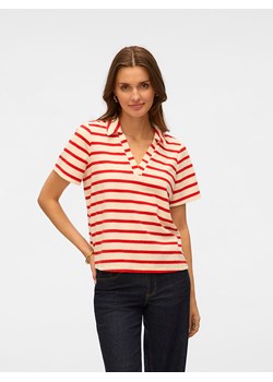 Vero Moda Koszulka polo w kolorze kremowo-czerwonym ze sklepu Limango Polska w kategorii Bluzki damskie - zdjęcie 184056823