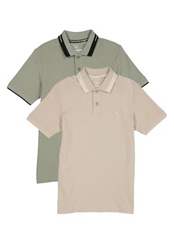 Jack &amp; Jones Koszulki polo (2 szt.) w kolorze zielono-beżowym ze sklepu Limango Polska w kategorii T-shirty męskie - zdjęcie 184056881