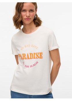 Vero Moda Koszulka "Mella" w kolorze białym - id: 17208466 - marki Vero Moda - 184057113 Vero Moda Koszulka "Mella" w kolorze białym ze sklepu Limango Polska w kategorii Bluzki damskie - zdjęcie 184057113