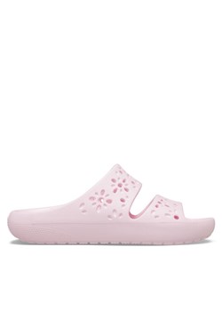 Klapki Crocs Classic Floral Cutout Sandal 210966 Różowy ze sklepu eobuwie.pl w kategorii Klapki damskie - zdjęcie 184057672