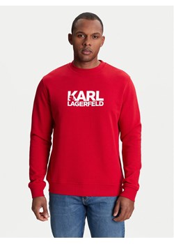 KARL LAGERFELD Bluza 705091 553917 Czerwony Regular Fit ze sklepu MODIVO w kategorii Bluzy męskie - zdjęcie 184058130
