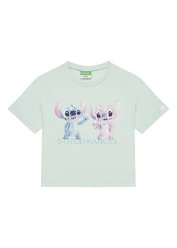 United Colors Of Benetton T-Shirt 35RYC10MV Zielony Boxy Fit ze sklepu MODIVO w kategorii Bluzki dziewczęce - zdjęcie 184058134