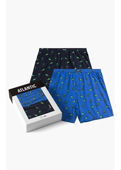 Atlantic 2-pack bokserki męskie luźne 2MBH-006-GRA/NIEC, Kolor niebiesko-granatowy, Rozmiar M, ATLANTIC ze sklepu Primodo w kategorii Majtki męskie - zdjęcie 184059671