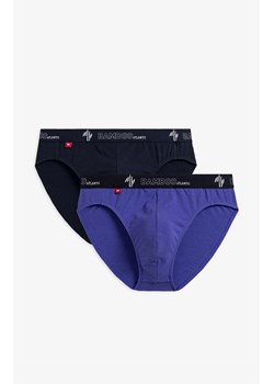 Slipy męskie sport granatowo-niebieskie 2-pack 2MP-1565, Kolor multicolour, Rozmiar M, ATLANTIC ze sklepu Primodo w kategorii Majtki męskie - zdjęcie 184059730