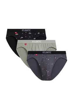 Atlantic 3-pack slipy męskie Sport 3MP-194-CZA/ZIEJ/GRF, Kolor multicolour, Rozmiar S, ATLANTIC ze sklepu Primodo w kategorii Majtki męskie - zdjęcie 184059973