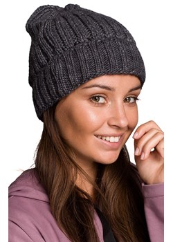 BK058 czapka z wełną, Kolor grafit-szary, Rozmiar uniwersalny, BE Knit ze sklepu Primodo w kategorii Czapki zimowe damskie - zdjęcie 184061551