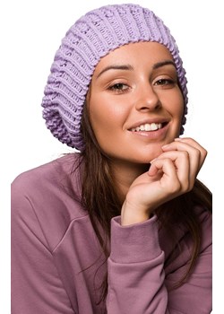 BK060 beret luźny, Kolor lawendowy, Rozmiar uniwersalny, BE Knit ze sklepu Primodo w kategorii Berety damskie - zdjęcie 184061573