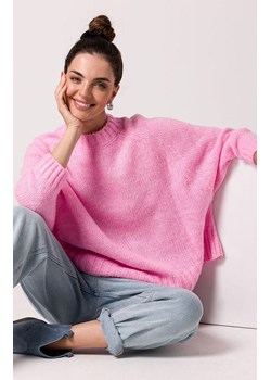 Sweter damski różowy BK105, Kolor różowy, Rozmiar uniwersalny, BeWear ze sklepu Primodo w kategorii Swetry damskie - zdjęcie 184061692