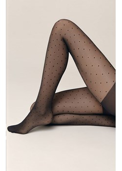 Czarne wyszczuplające rajstopy w kropki 40 DEN Dots slim, Kolor czarny-wzór, Rozmiar 3, Conte ze sklepu Primodo w kategorii Rajstopy - zdjęcie 184062504