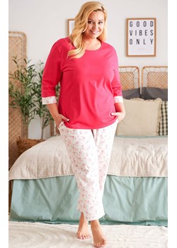 Doctor Nap bawełniana piżama plus size PB.5279, Kolor różowy-wzór, Rozmiar L, Doctor Nap ze sklepu Primodo w kategorii Piżamy damskie - zdjęcie 184064093