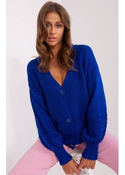 Sweter damski kardigan kobaltowy BA-SW-8014.17P, Kolor kobalt, Rozmiar uniwersalny, BADU ze sklepu Primodo w kategorii Swetry damskie - zdjęcie 184068444