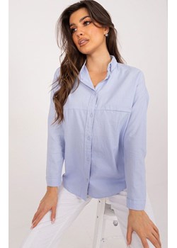 Jasnoniebieska koszula damska oversize BP-KS-1019.73, Kolor jasnoniebieski, Rozmiar S, FactoryPrice ze sklepu Primodo w kategorii Koszule damskie - zdjęcie 184068492
