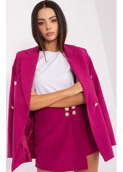 Damski komplet marynarka z szortami fioletowy DHJ-KMPL-6215.27, Kolor fioletowy, Rozmiar L, ITALY MODA ze sklepu Primodo w kategorii Spódnice - zdjęcie 184068653