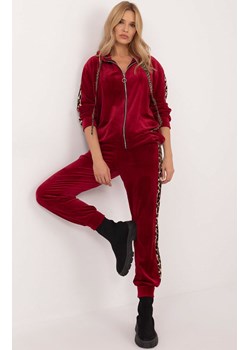 Welurowy dres damski bordowy DHJ-KMPL-9137.25, Kolor bordowy, Rozmiar uniwersalny, ITALY MODA ze sklepu Primodo w kategorii Dresy damskie - zdjęcie 184068671