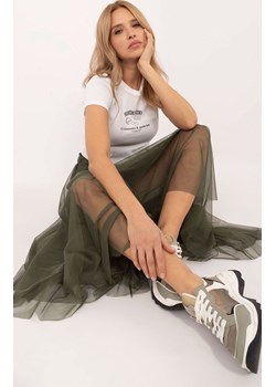 Tiulowa spódnica z podszewką khaki DHJ-SD-19568.13X, Kolor khaki, Rozmiar uniwersalny, ITALY MODA ze sklepu Primodo w kategorii Spódnice - zdjęcie 184068744