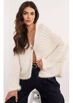 Rozpinany sweter ecru TW-SW-BI-25002.88P, Kolor ecru, Rozmiar uniwersalny, OCH BELLA ze sklepu Primodo w kategorii Swetry damskie - zdjęcie 184069640
