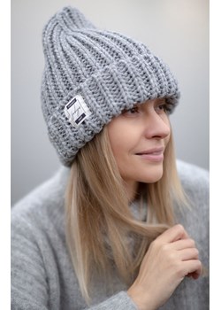 Czapka Chunky w kolorze szarym Knit F1519, Kolor szary, Rozmiar one size, Fobya ze sklepu Primodo w kategorii Czapki zimowe damskie - zdjęcie 184070034