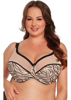 Biustonosz półusztywniany semi-soft Alia Maxi 1234, Kolor beżowo-czarny, Rozmiar 80I, Gaia ze sklepu Primodo w kategorii Biustonosze - zdjęcie 184070490