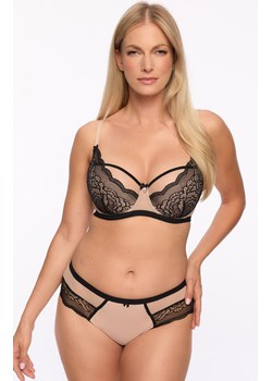 Gaia biustonosz półusztywniany semi-soft Nathalie Art.1286, Kolor czarno-beżowy, Rozmiar 80B, Gaia ze sklepu Primodo w kategorii Biustonosze - zdjęcie 184070761
