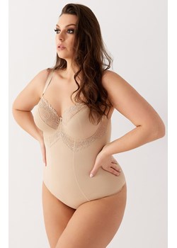 Wyszczuplające cieliste body damskie z miseczkami K356 Gala, Kolor beżowy, Rozmiar 80C, Gorsenia ze sklepu Primodo w kategorii Body damskie - zdjęcie 184071101
