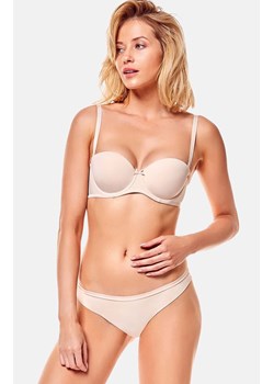 Gładki biustonosz push-up z odpinanymi ramiączkami beżowy Raff 23446-80X, Kolor beżowy, Rozmiar 65C, Henderson ze sklepu Primodo w kategorii Biustonosze - zdjęcie 184072084
